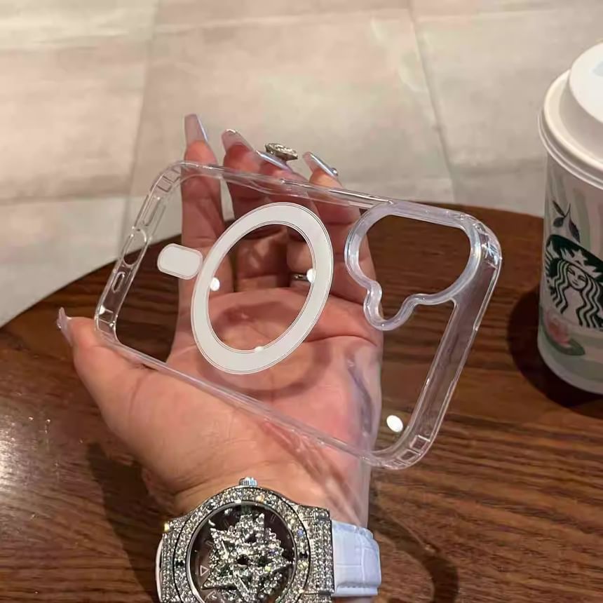 Transparent Magnetic Phone Case - Compatible with iPhone and MagSafe