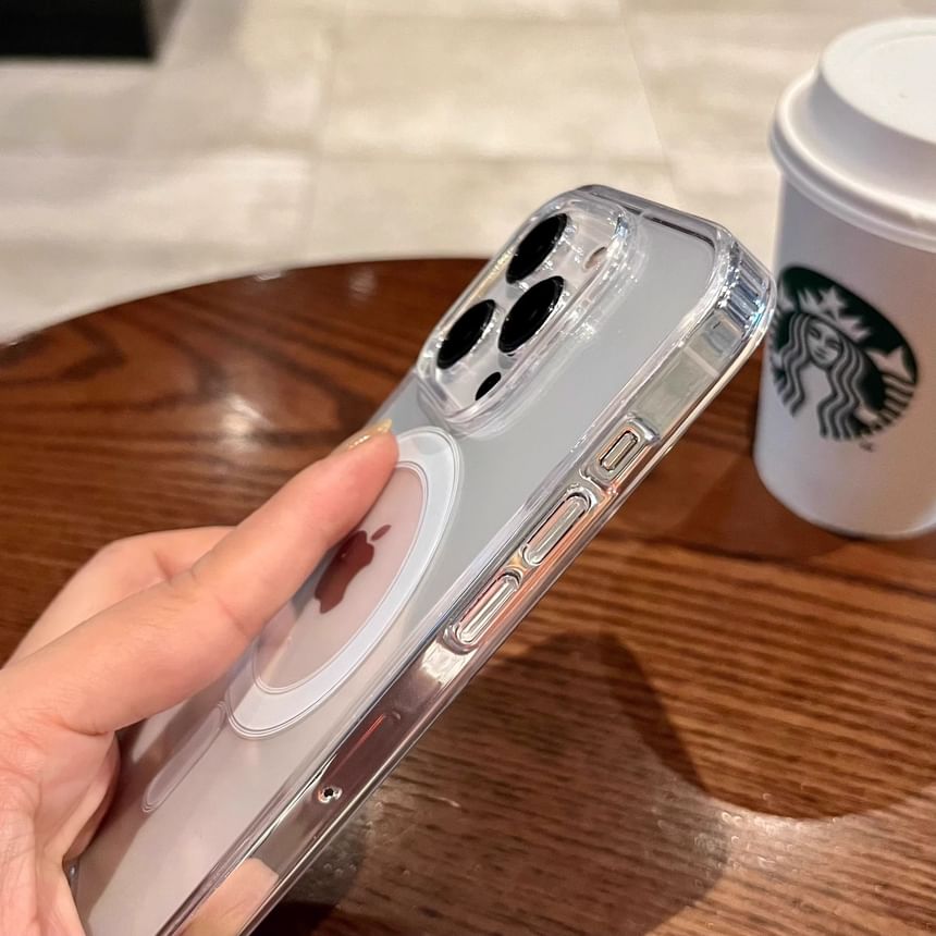 Transparent Magnetic Phone Case - Compatible with iPhone and MagSafe