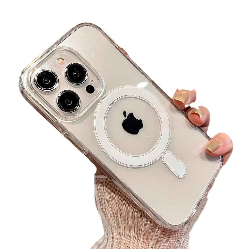 Transparent Magnetic Phone Case - Compatible with iPhone and MagSafe