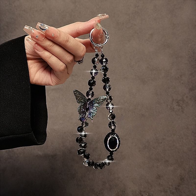 Schmetterlings-Handyband aus Kunstkristall