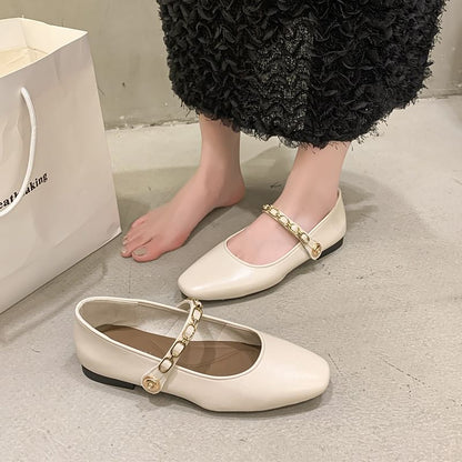 Jane Square Toe Flats Mary