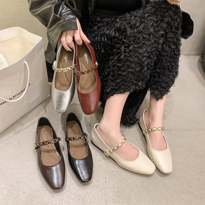 Jane Square Toe Flats Mary