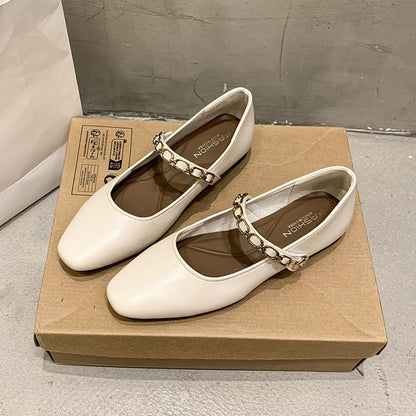 Jane Square Toe Flats Mary