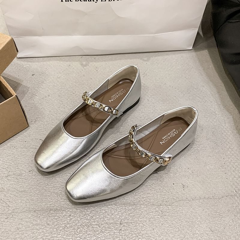Jane Square Toe Flats Mary