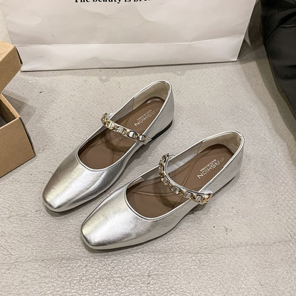 Jane Square Toe Flats Mary