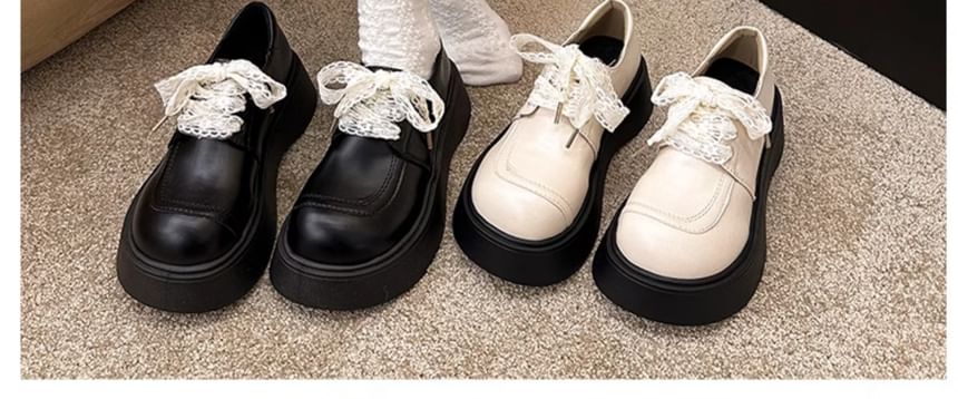 Lace Platform Panel Up Shoes