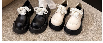 Lace Platform Panel Up Shoes
