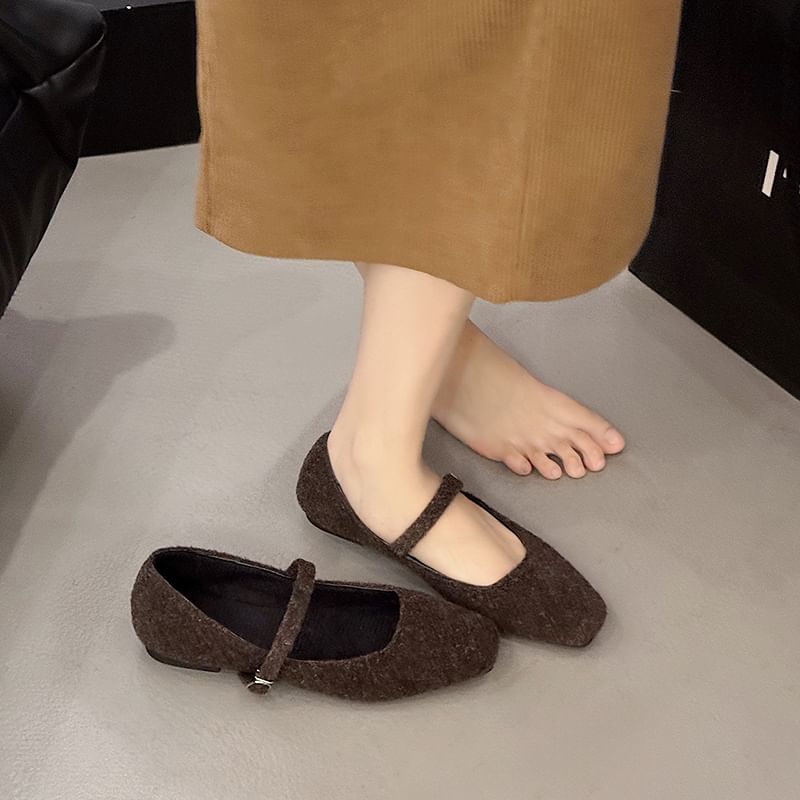 Jane Toe Flats Square Mary