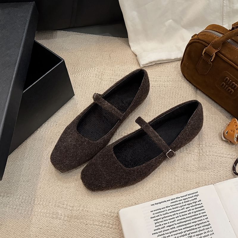 Jane Toe Flats Square Mary