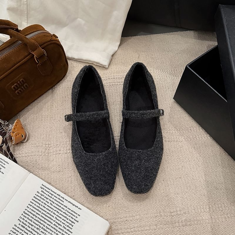 Jane Toe Flats Square Mary