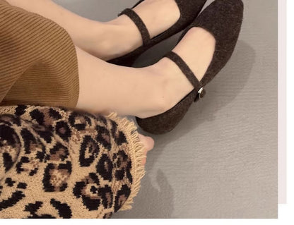 Jane Toe Flats Square Mary