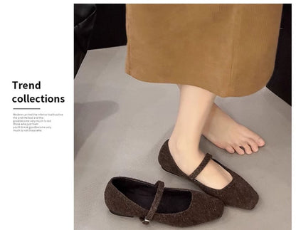 Jane Toe Flats Square Mary