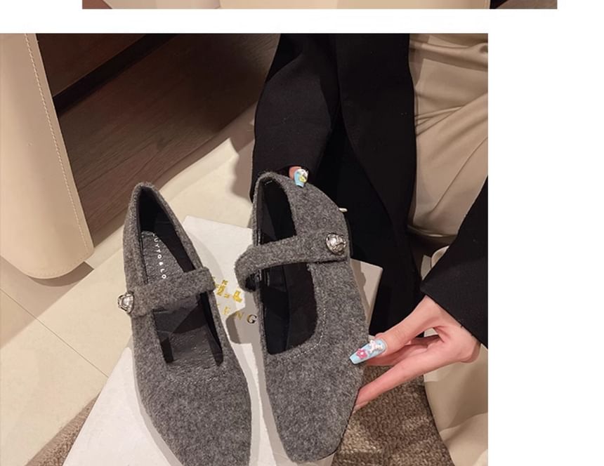 Square Wedge Toe Hidden Pumps Mary Jane