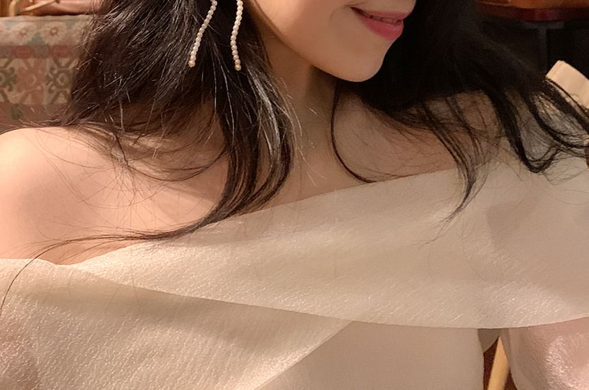 Perlen Sterling 925 Ohrring Schleife Ohrstecker Silber