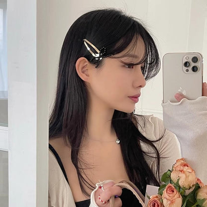 クリップヘアビーズ合金リボンセット