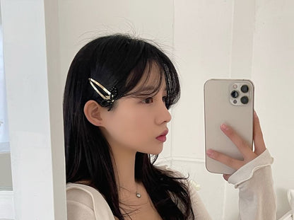 クリップヘアビーズ合金リボンセット