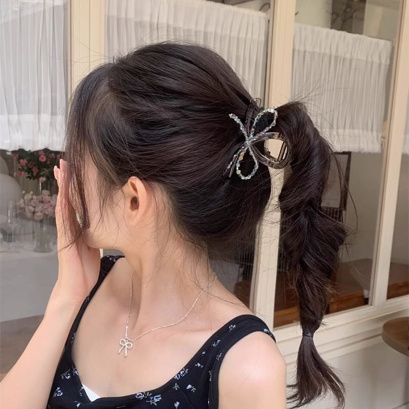 Claw Hair Acrylic Beaded Bow