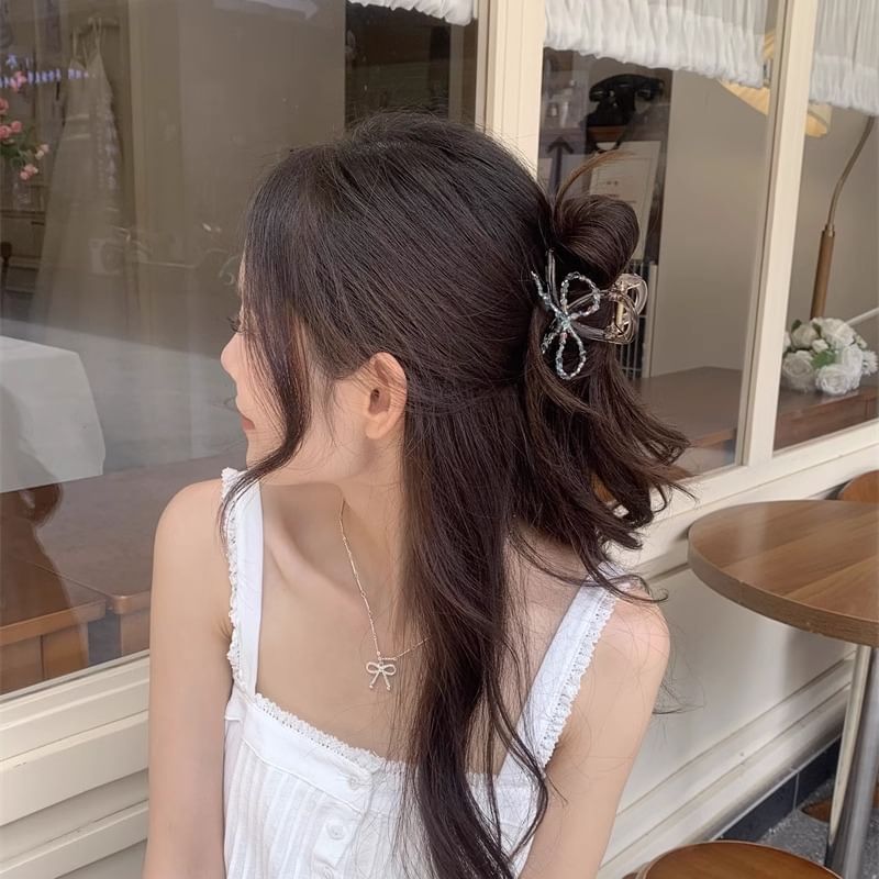 Claw Hair Acrylic Beaded Bow