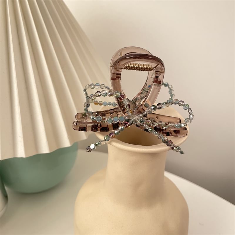 Claw Hair Acrylic Beaded Bow