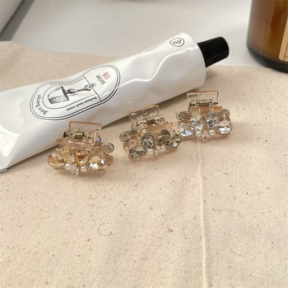 Rhinestone Acrylic Claw Hair Pearl Faux