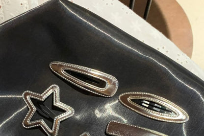 幾何学的なセットヘアクリップ合金