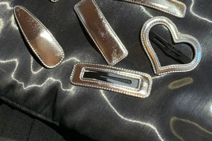 幾何学的なセットヘアクリップ合金