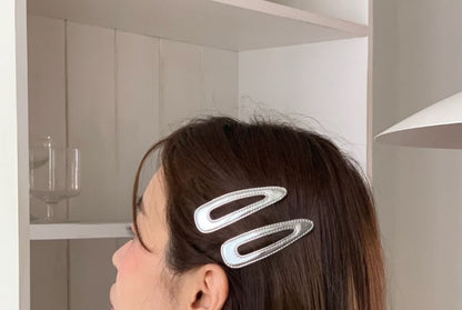 幾何学的なセットヘアクリップ合金