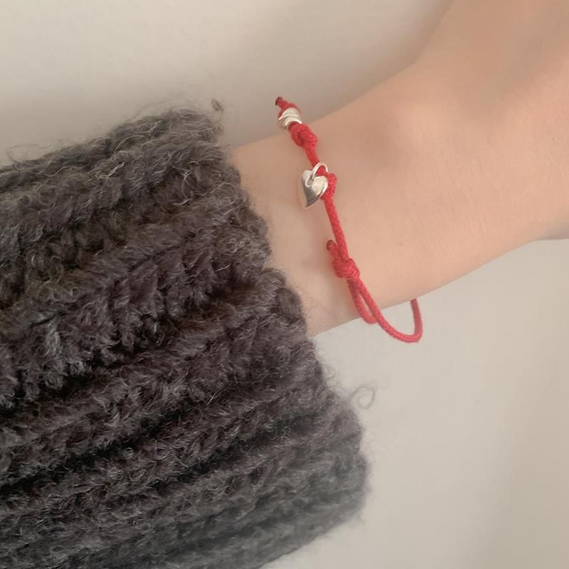 String Bracelet Bow Silver Sterling / 925