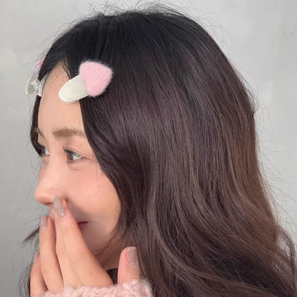 ふわふわハートセットヘアクリップ