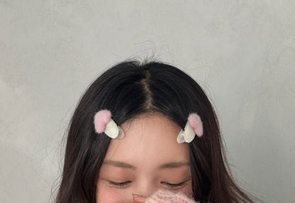 ふわふわハートセットヘアクリップ