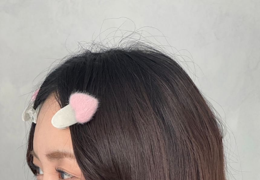 ふわふわハートセットヘアクリップ