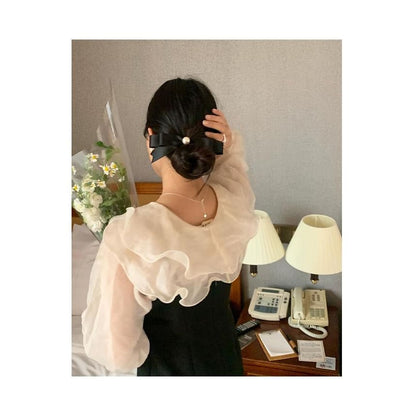 Clip Faux Pearl Bow Hair