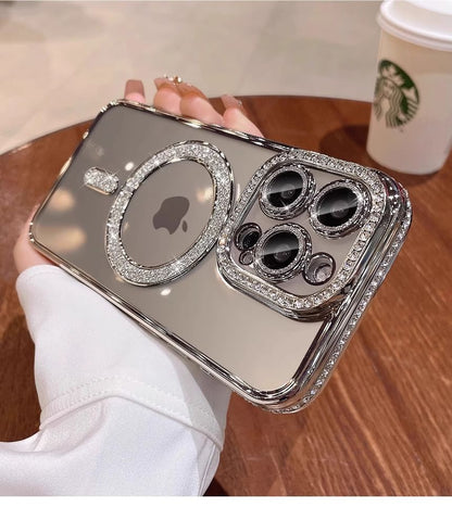 Hülle (MagSafe-kompatibel) mit magnetischer Telefonverzierung