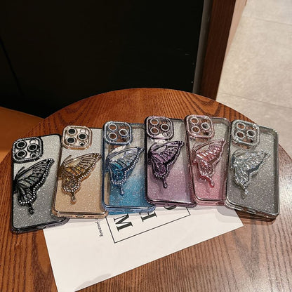 Phone Case Stand Butterfly Embellished