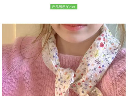 Print Floral Neckerchief