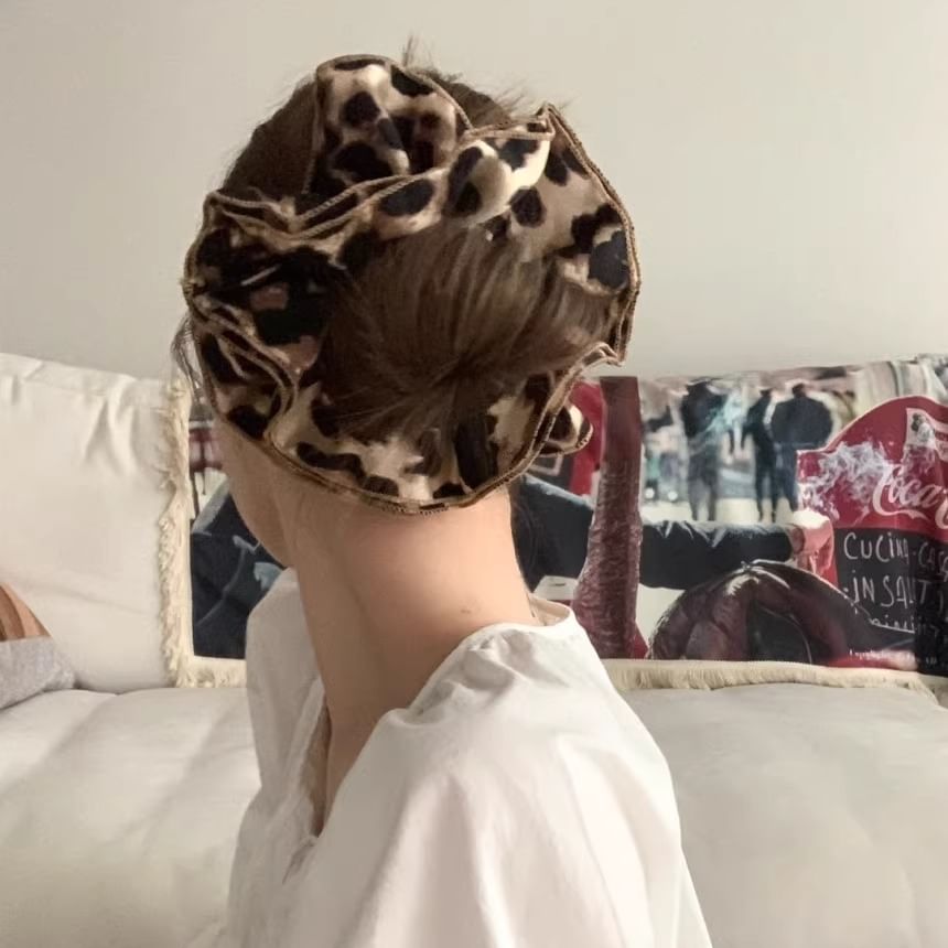 Scrunchie Print Leopard