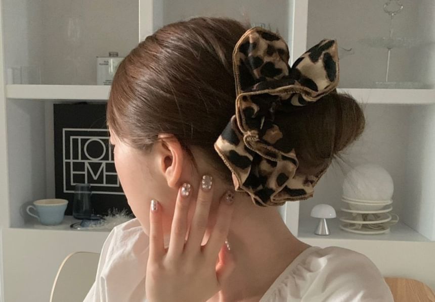 Scrunchie Print Leopard
