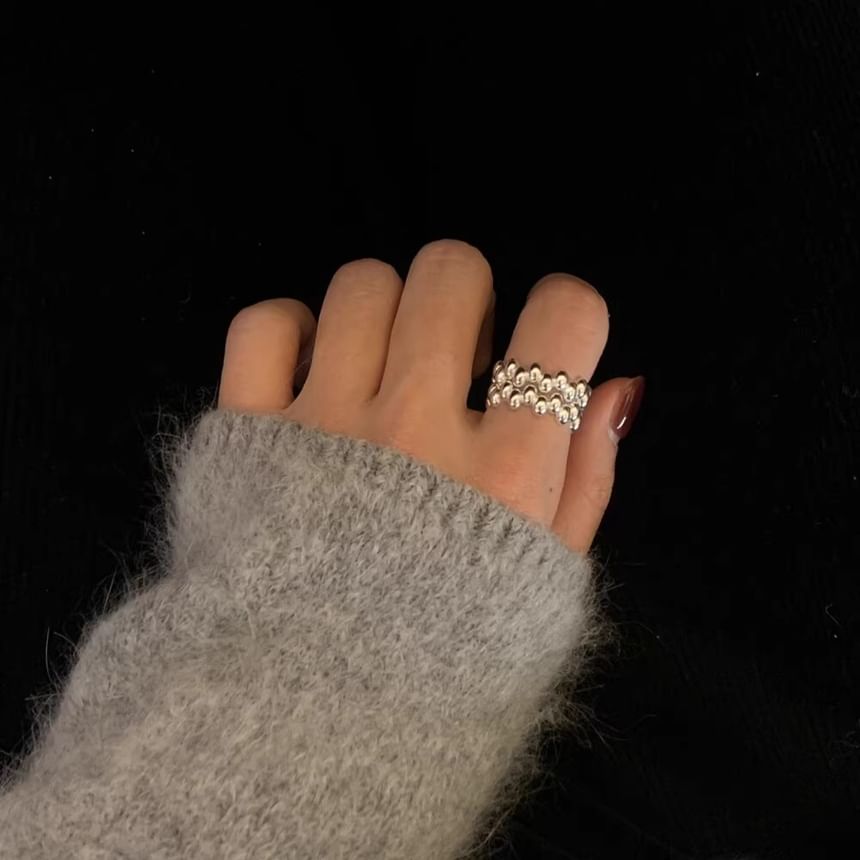 スターリングシルバー925光沢オープンリング