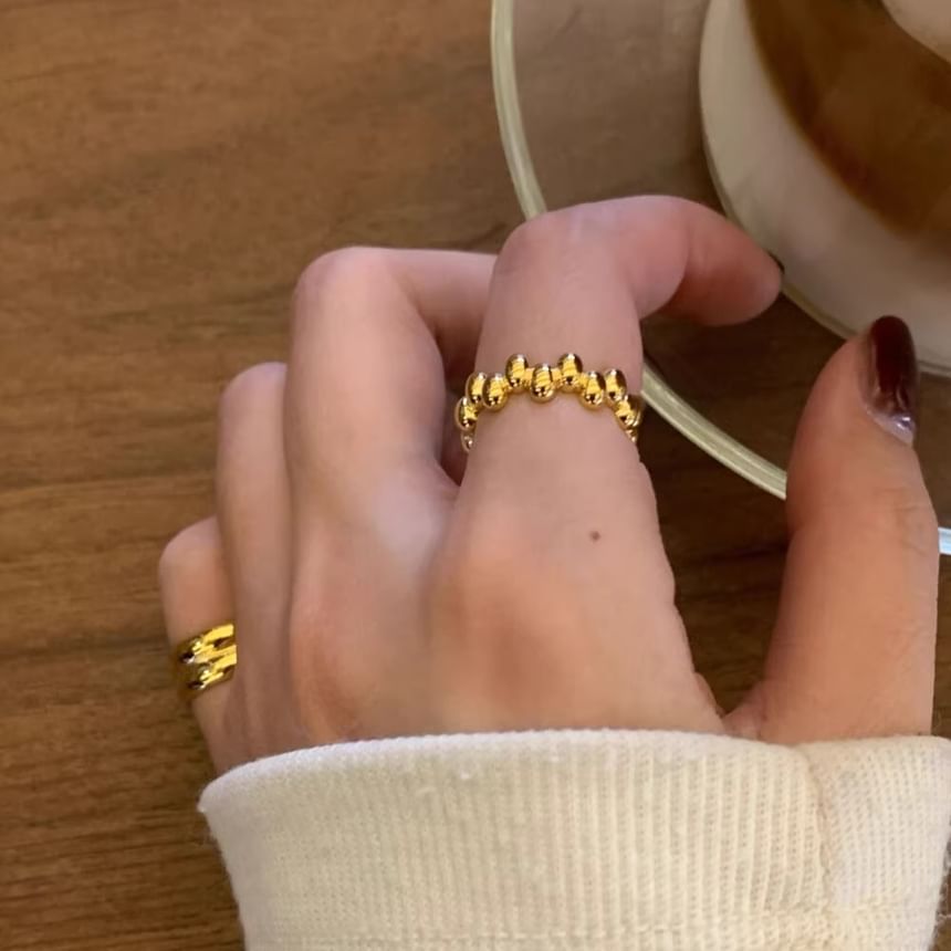 スターリングシルバー925光沢オープンリング