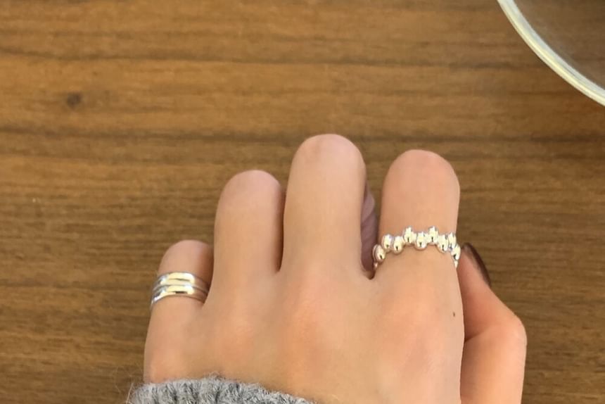 スターリングシルバー925光沢オープンリング