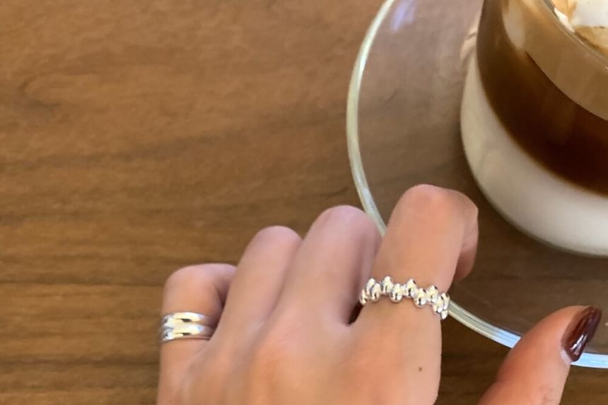 スターリングシルバー925光沢オープンリング