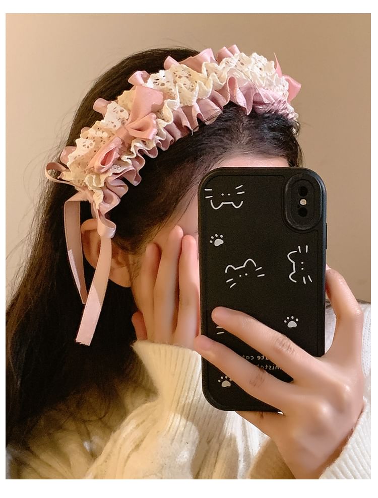 Headband Ruffle Bow