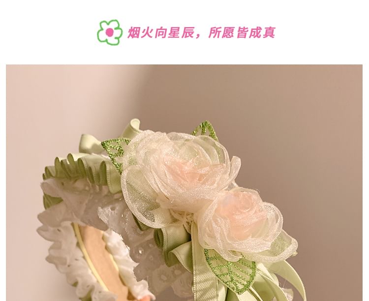 Headband Floral Ruffle
