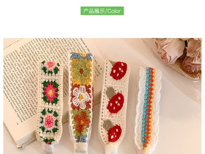 Patterned Crochet Headband Wide
