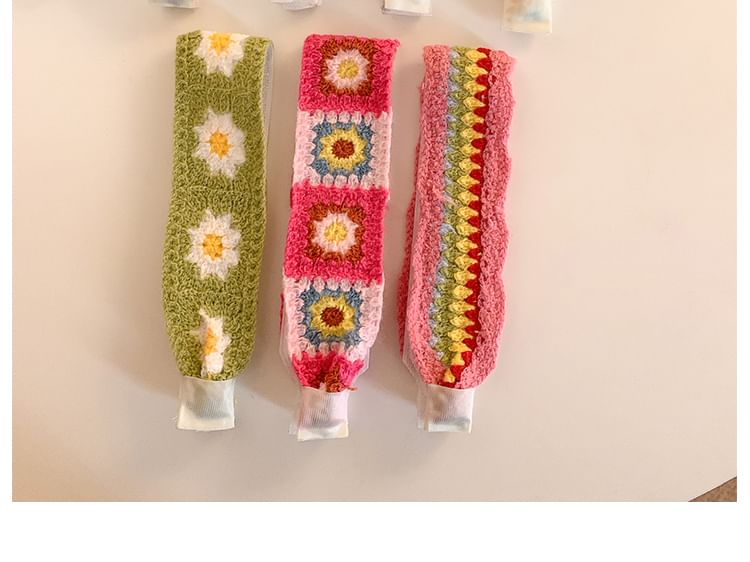 Patterned Crochet Headband Wide