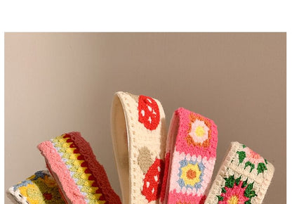 Patterned Crochet Headband Wide