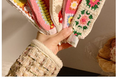 Patterned Crochet Headband Wide