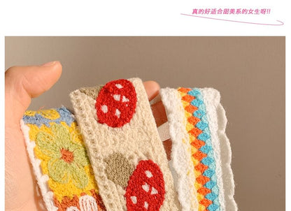 Patterned Crochet Headband Wide