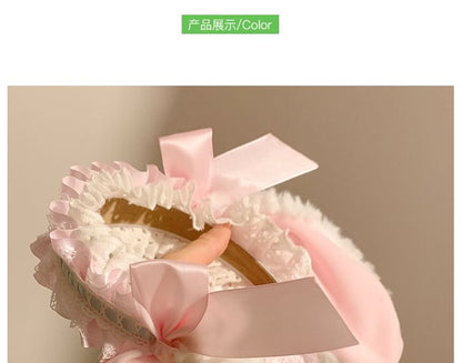 Ear Headband Bow Ruffle Bunny