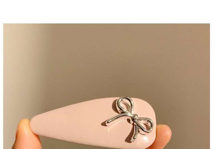 Faux Leather Clip Bow Hair